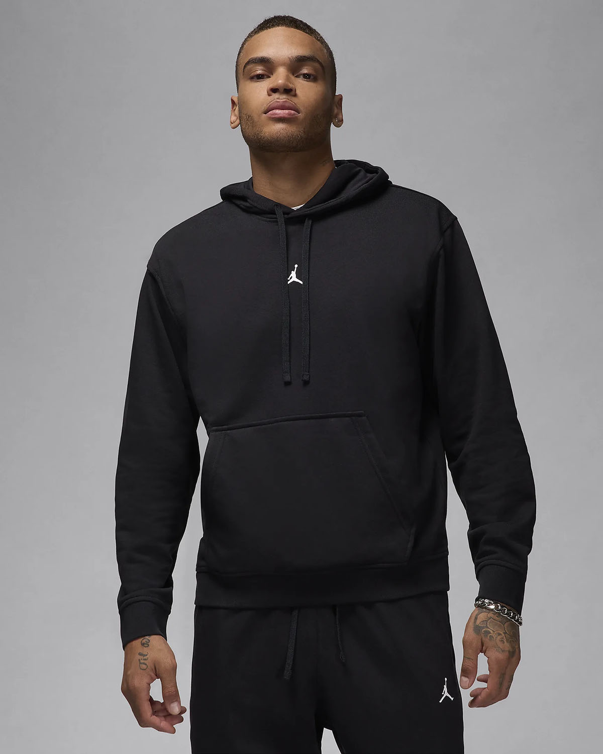 Jordan Sport Crossover Dri-Fit Hoodie Black White 1