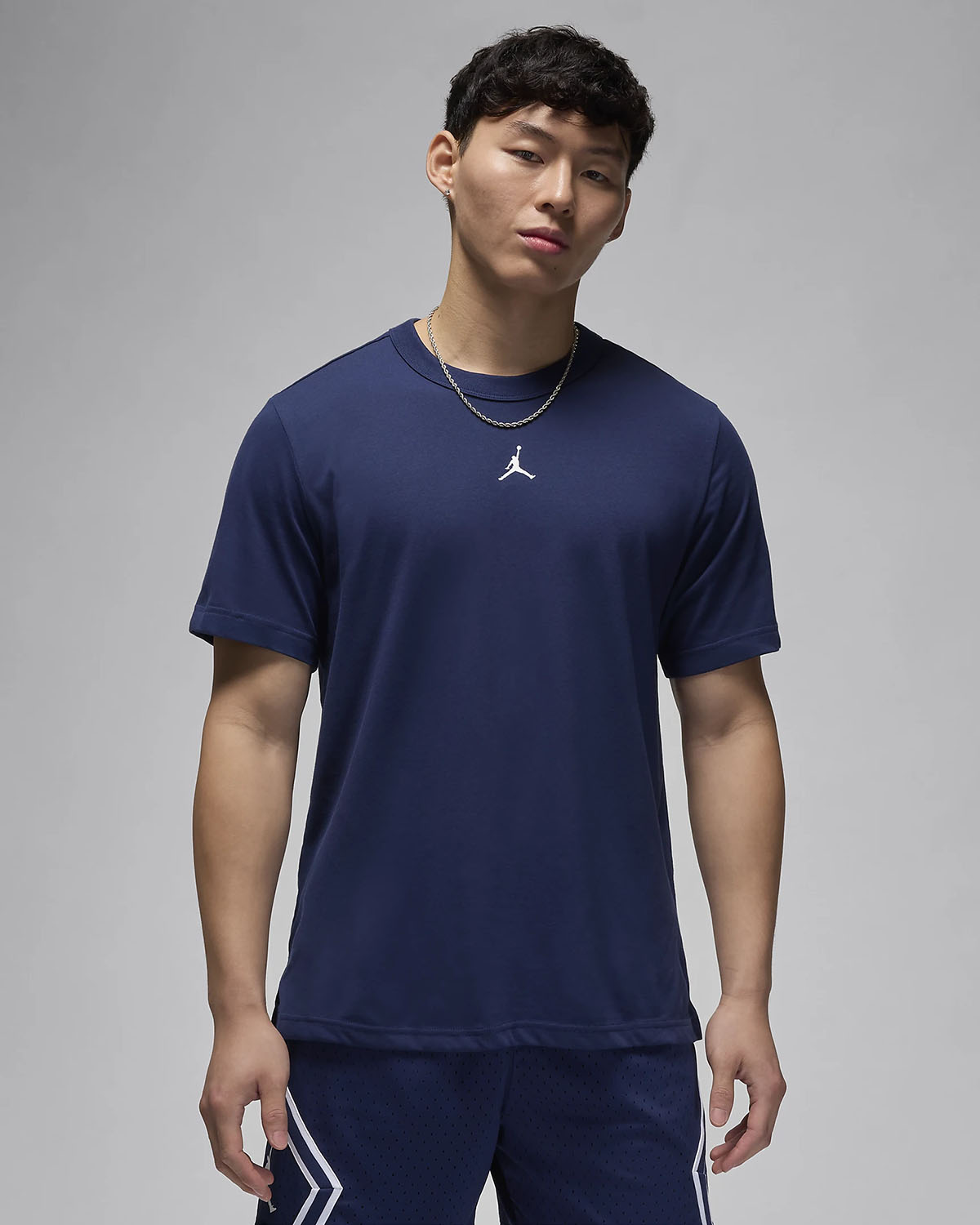 Jordan Sport Dri Fit Short Sleeve Top Shirt Midnight Navy