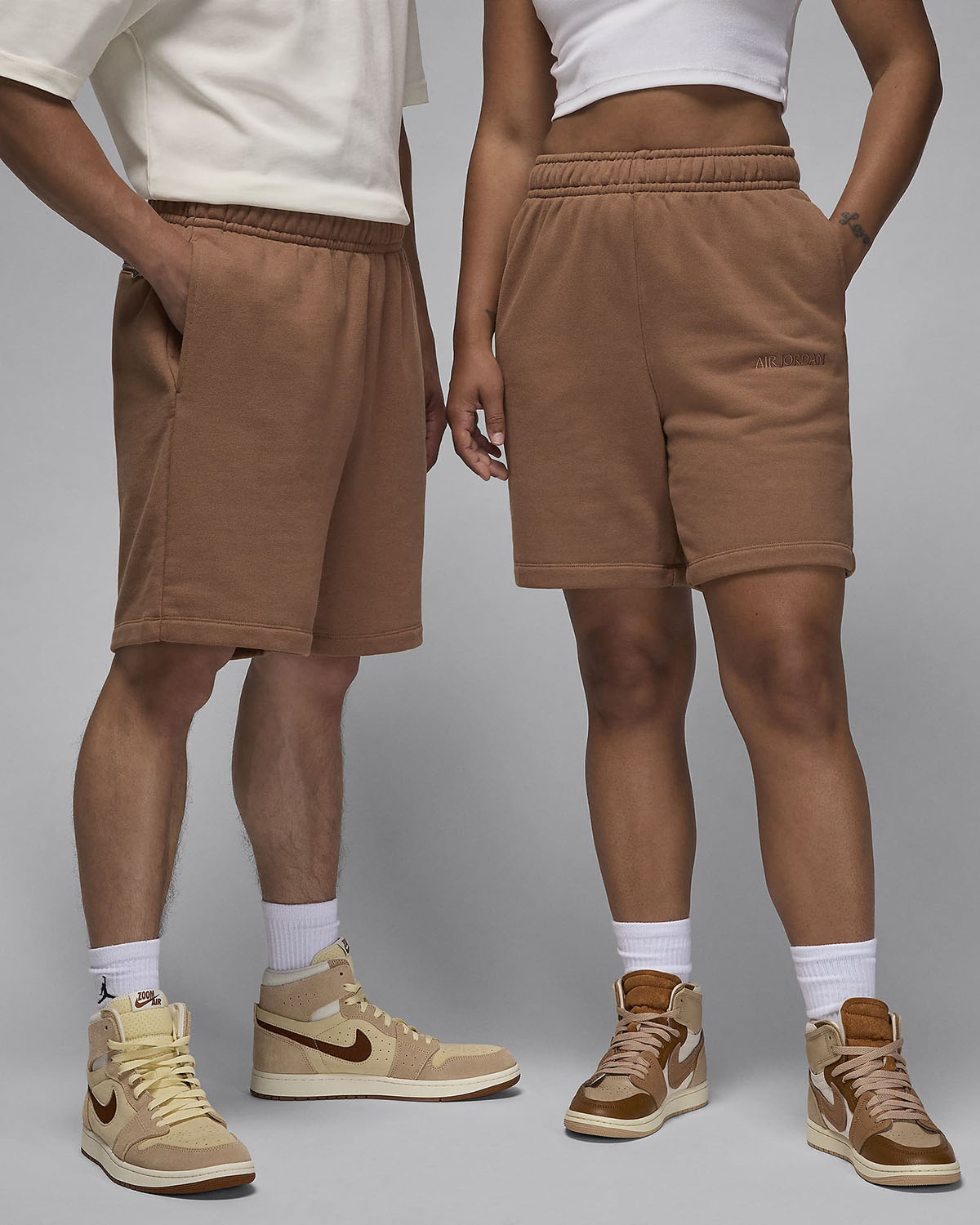 Jordan Wordmark Fleece Shorts Archaeo Brown