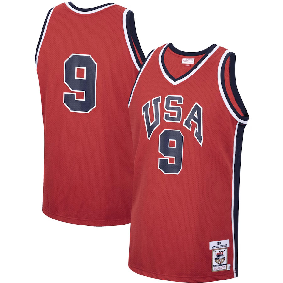 Michael Jordan USA Basketball 1984 Jersey Red