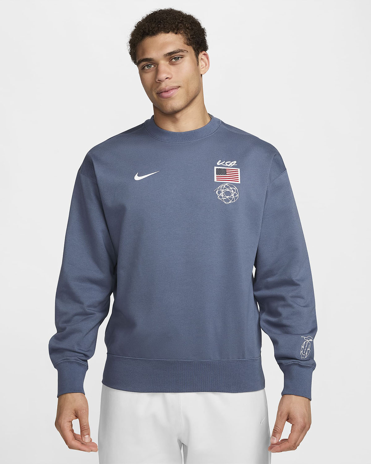 NIke USA Breaking Sweatshirt Diffused Blue