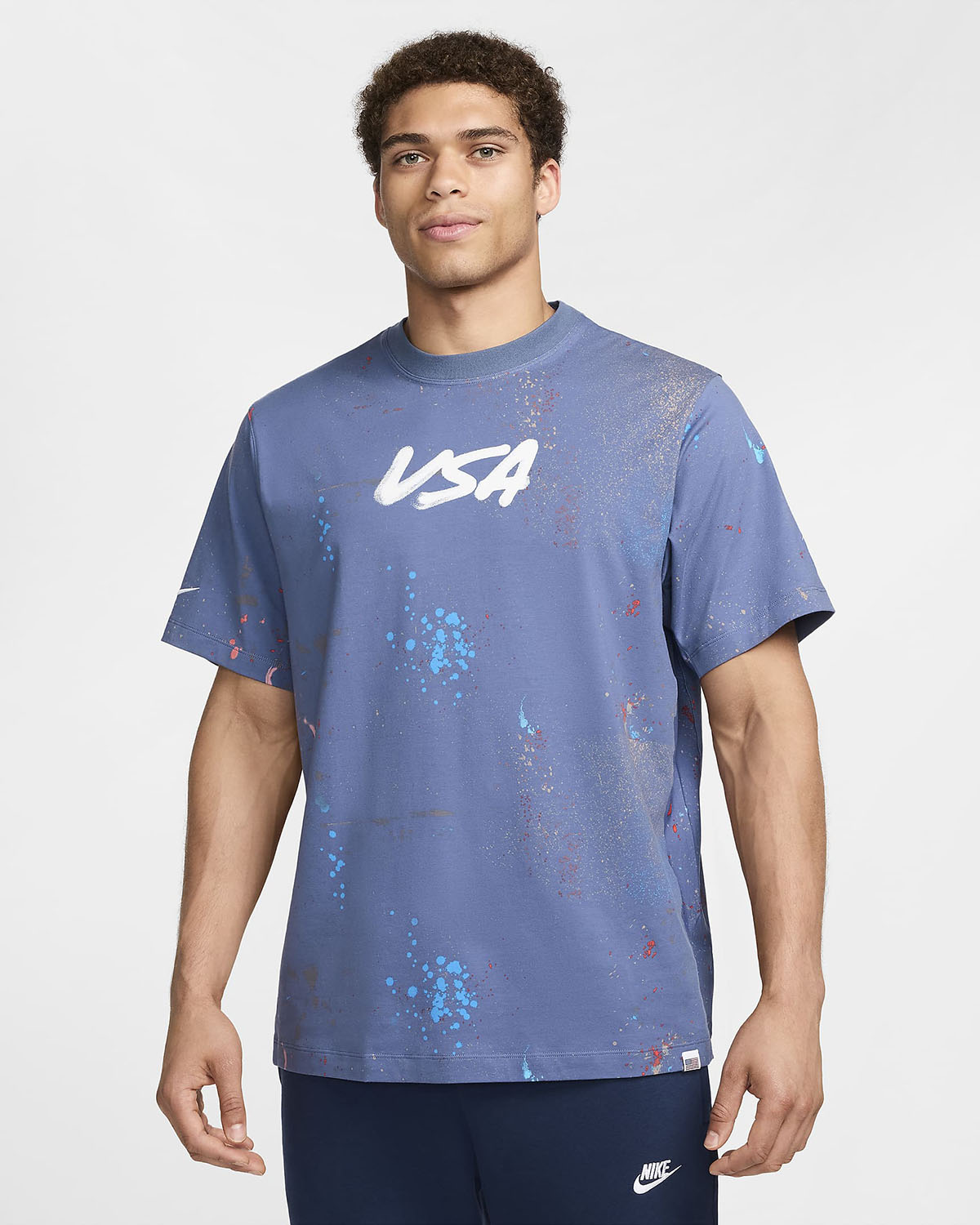 NIke USA Breaking T Shirt Diffused Blue