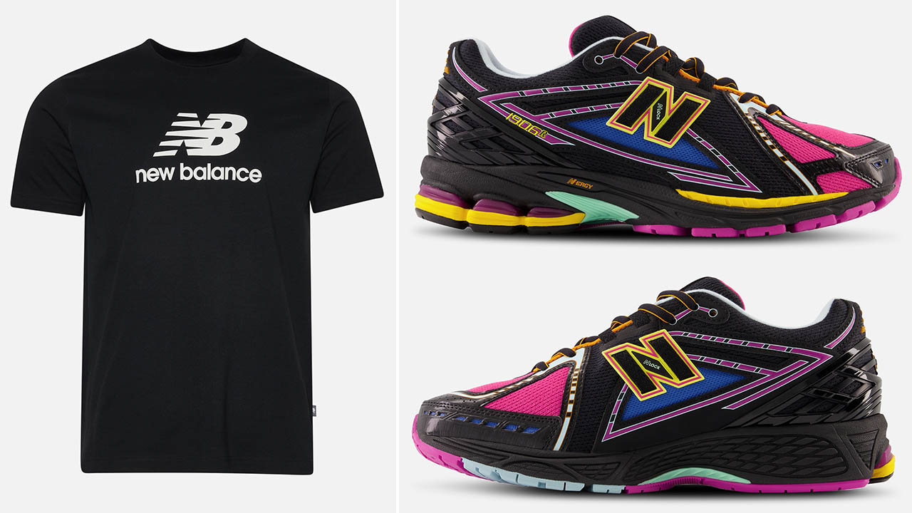 New Balance 1906R Exuberant Pink Black Shirt Outfit