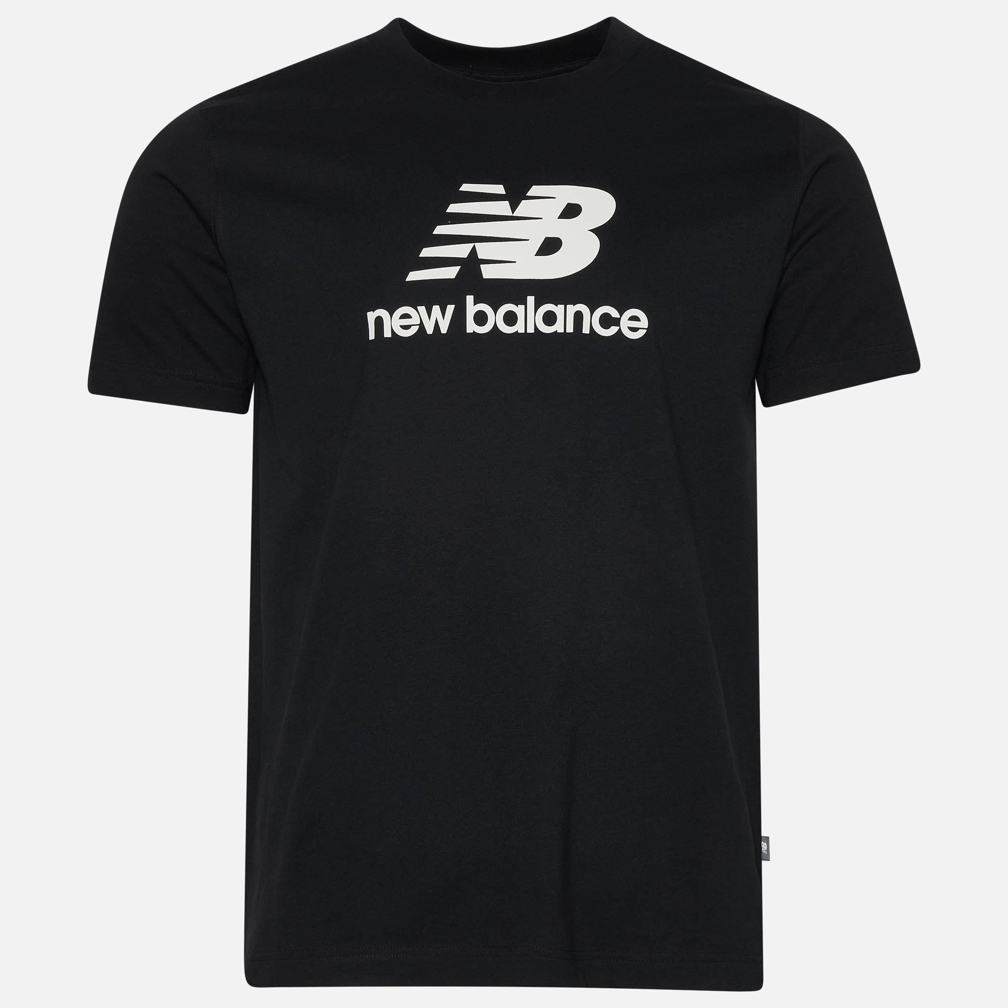 New Balance Essentials Logo T Shirt Black White