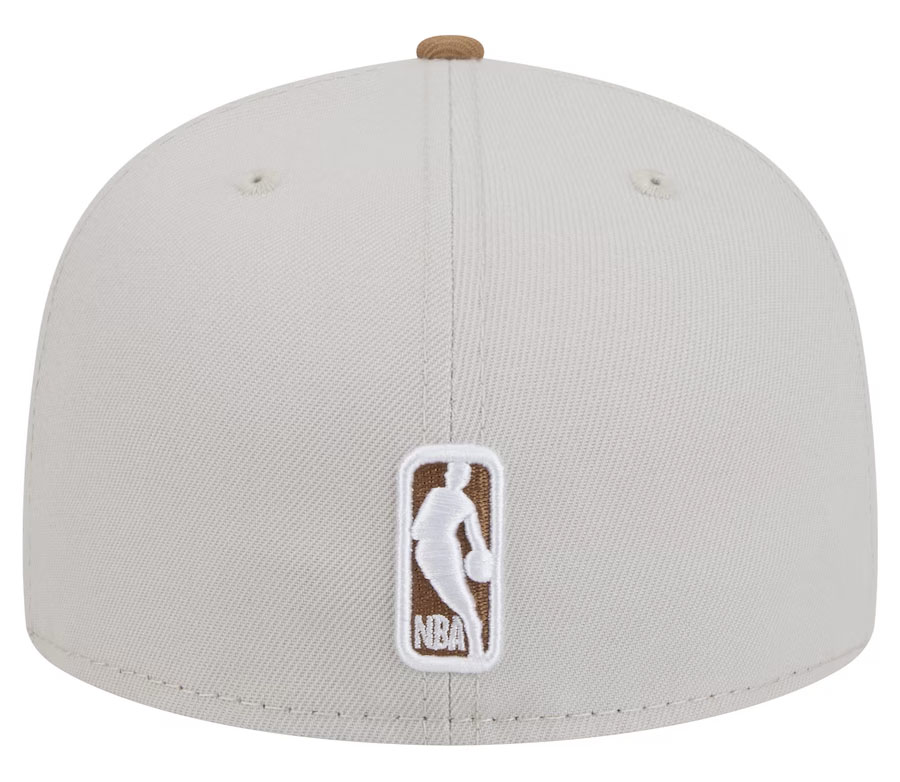 New Era Chicago Bulls 2 Tone Cream Tan Fitted Hat 3