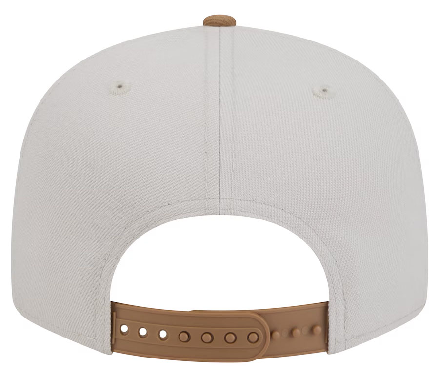 New Era Chicago Bulls 2 Tone Cream Tan Snapback Hat 3