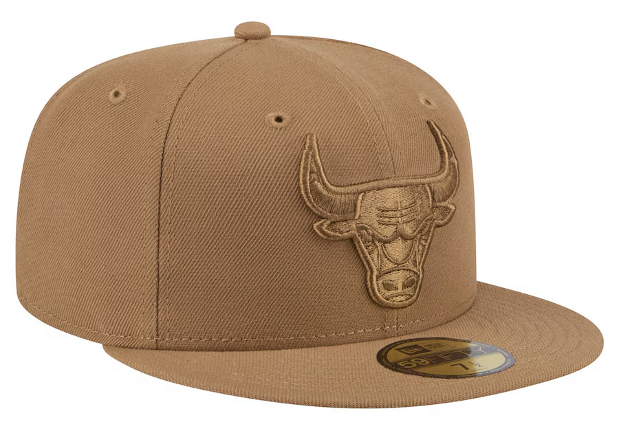 New Era Chicago Bulls Tan Gold 59FIFTY Fitted Hat 2