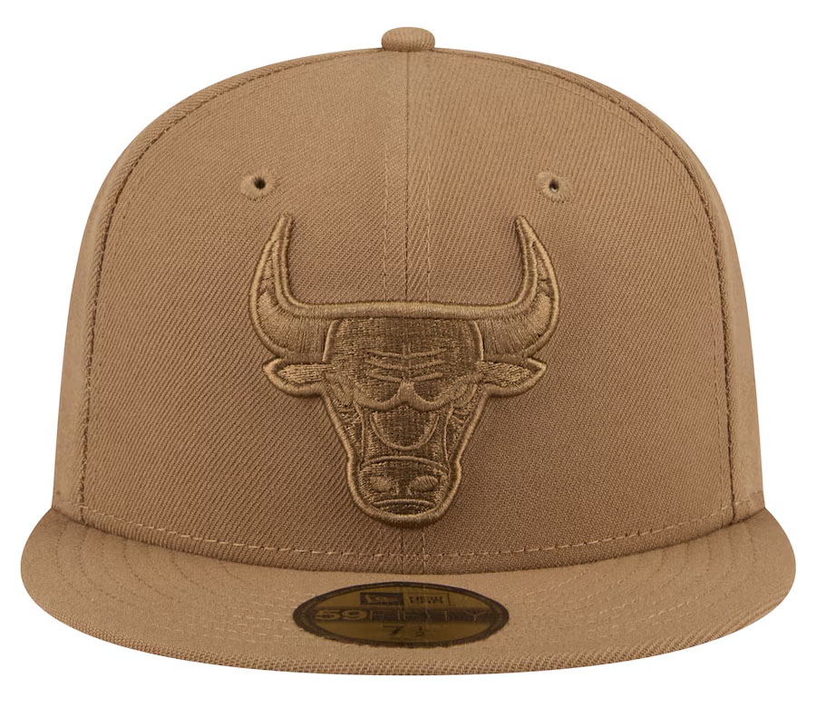 New Era Chicago Bulls Tan Gold 59FIFTY Fitted Hat 3