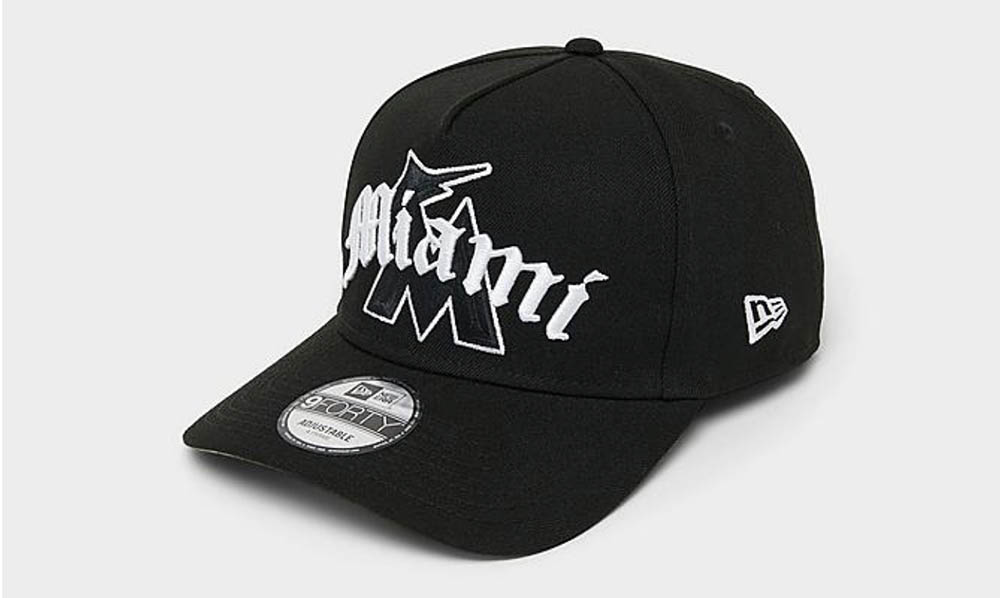 New-Era-Miami-Marlins-Gothic-Snapback-Hat-Black-White-Cap