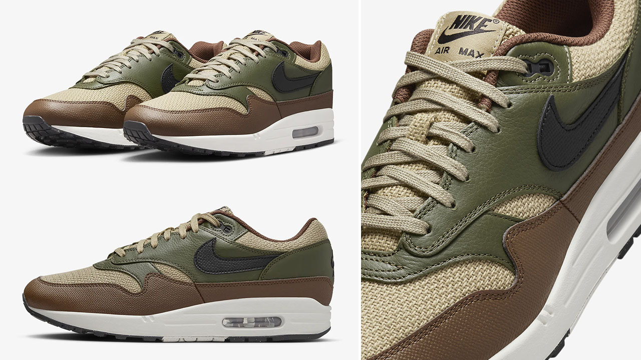 Nike Air Max 1 Neutral Olive Cargo Khaki Cacao Wow Sneakers