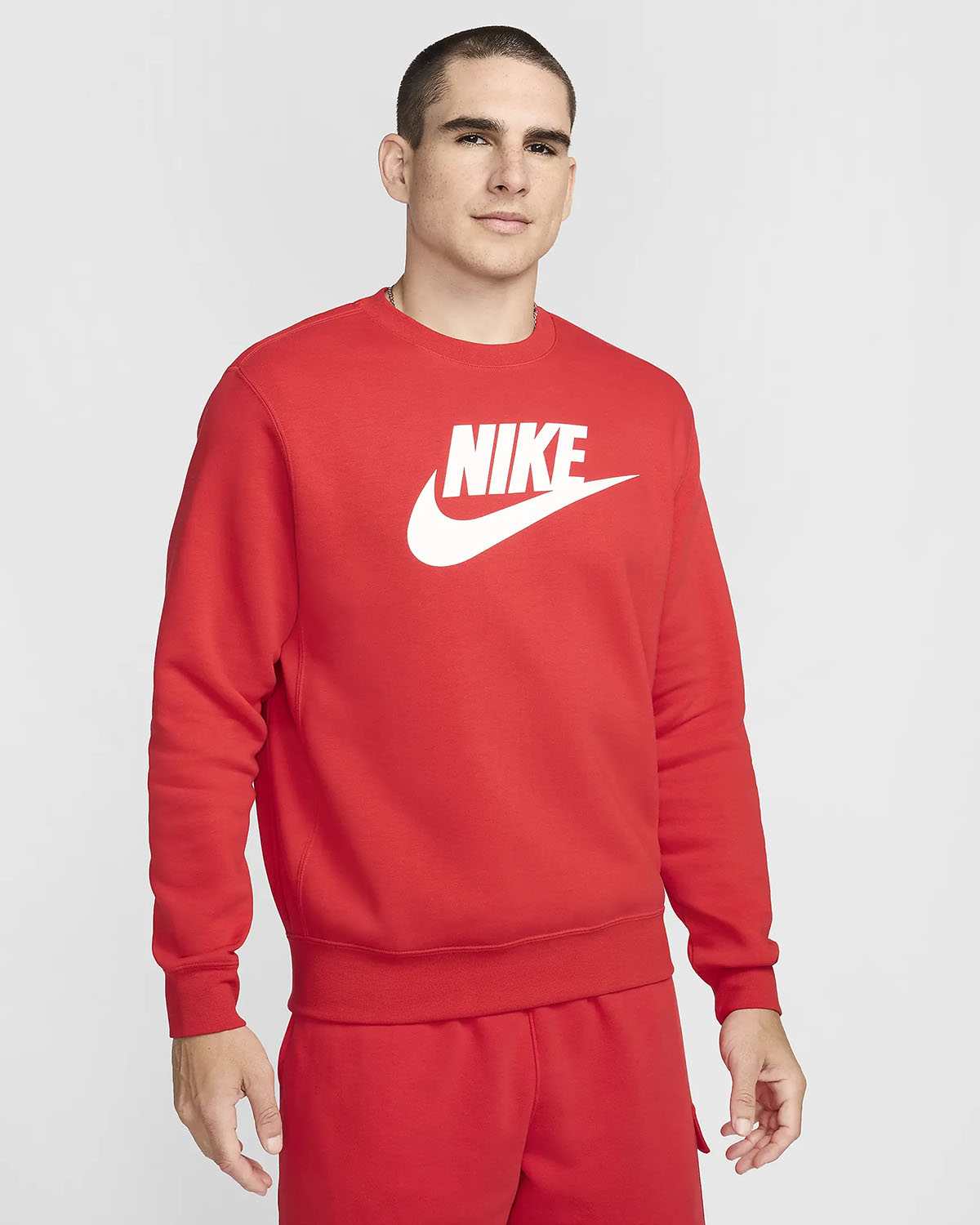 Nike Club Fleece Crew Sweatshirt University Red