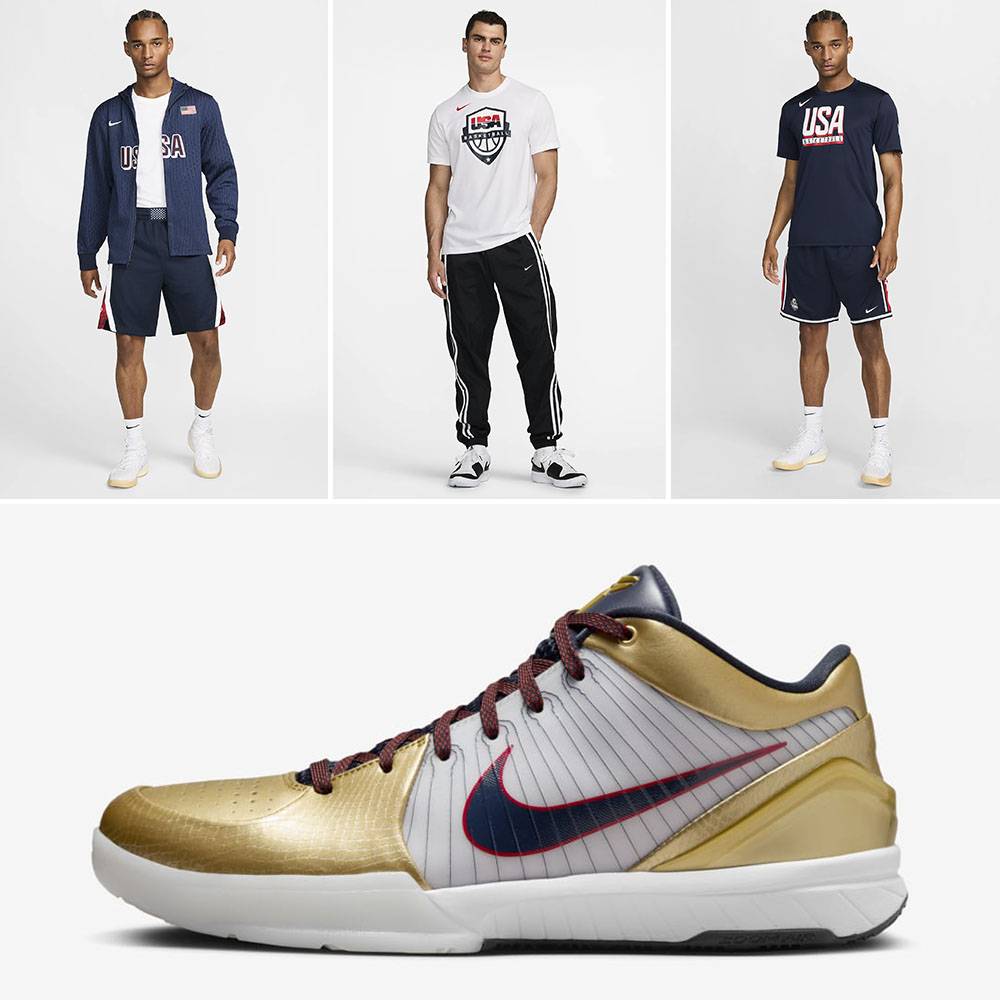 Nike Kobe 4 Protro Gold Medal 2024 Outfits