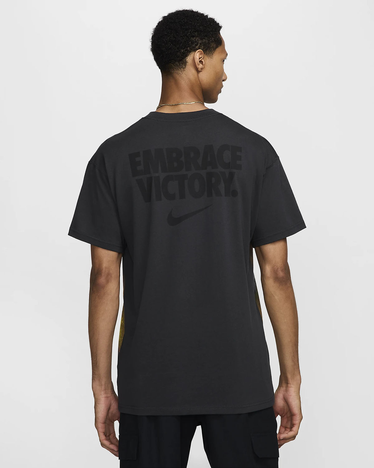 Nike Sportswear Embrace Victory T Shirt Black Gold 2