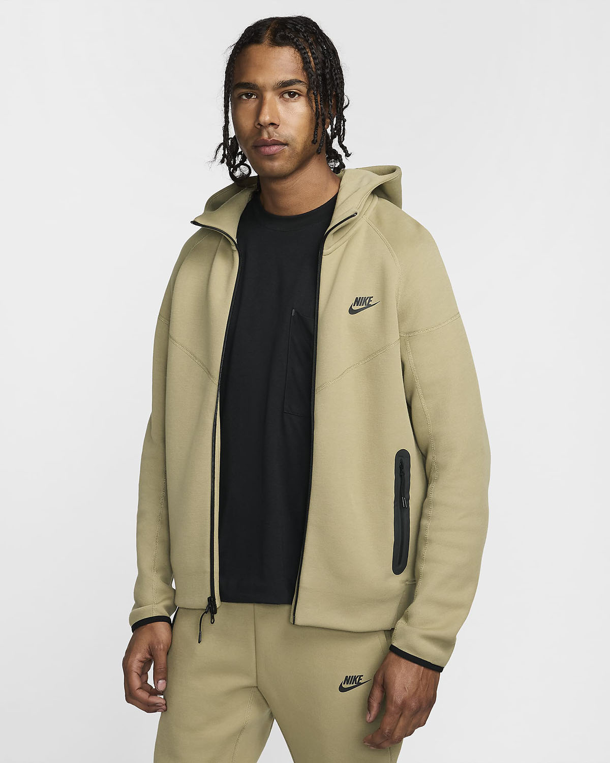 Nike Tech Fleece Full Zip Hoodie Neutral Olive