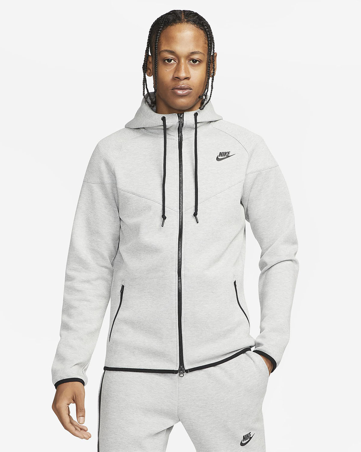 Nike Tech Fleece OG Full Zip Hoodie Grey Black