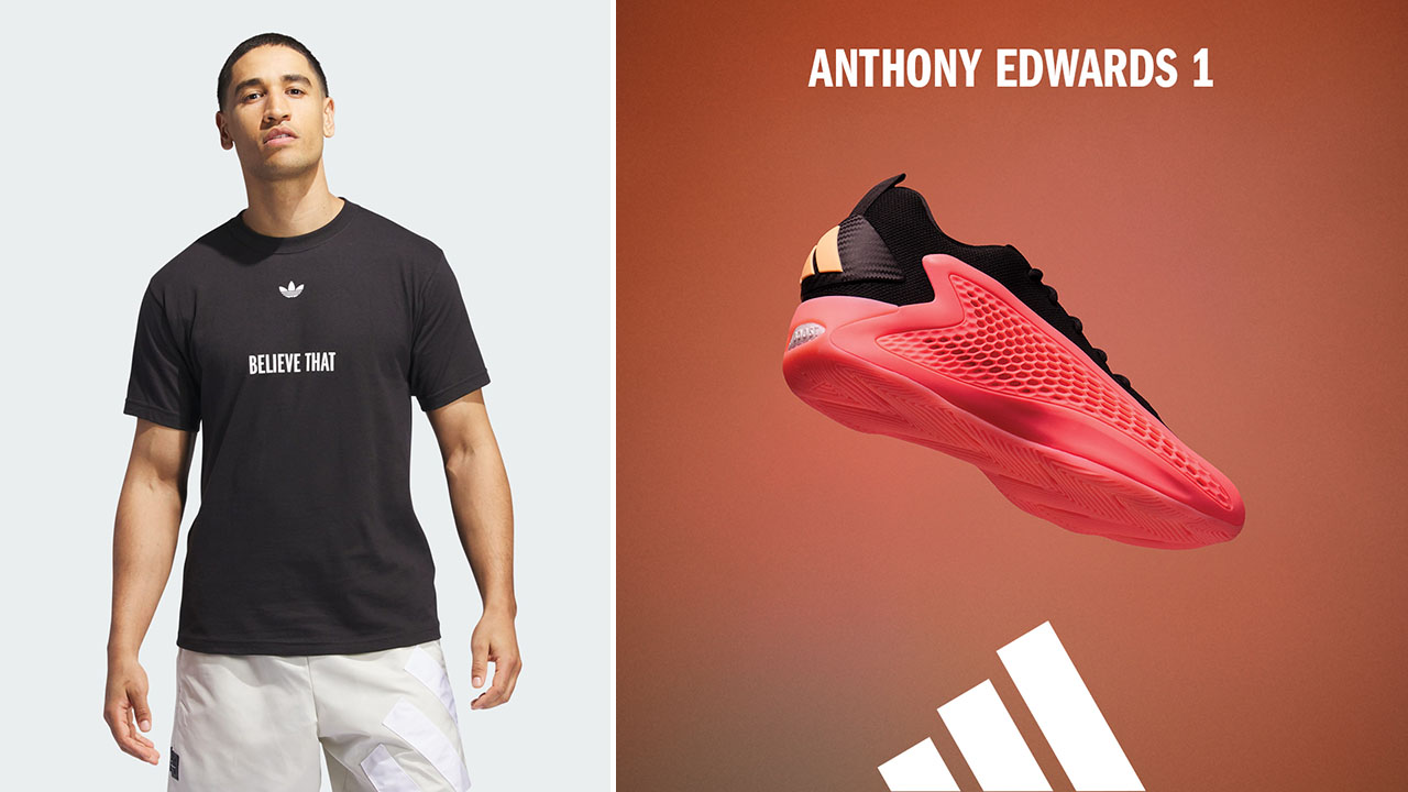 adidas AE 1 Anthony Edwards Mural Shoes Shirt