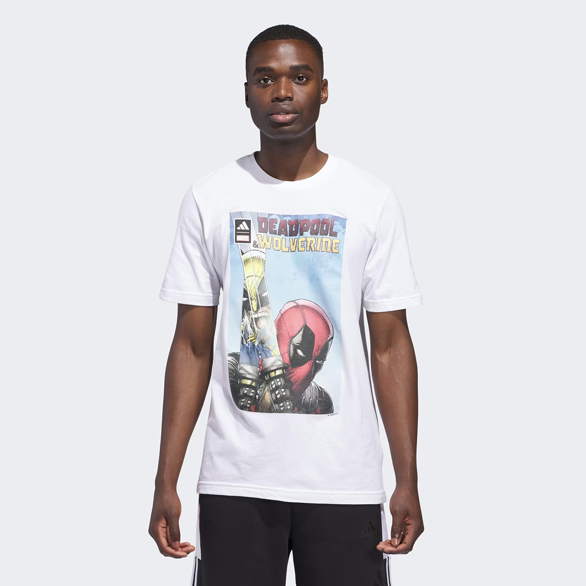 adidas Deadpool and Wolverine T Shirt White 1