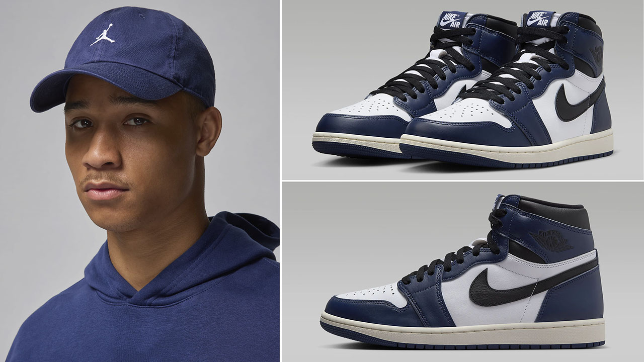 Air Jordan 1 High OG Midnight Navy Hat to Match Sneakers