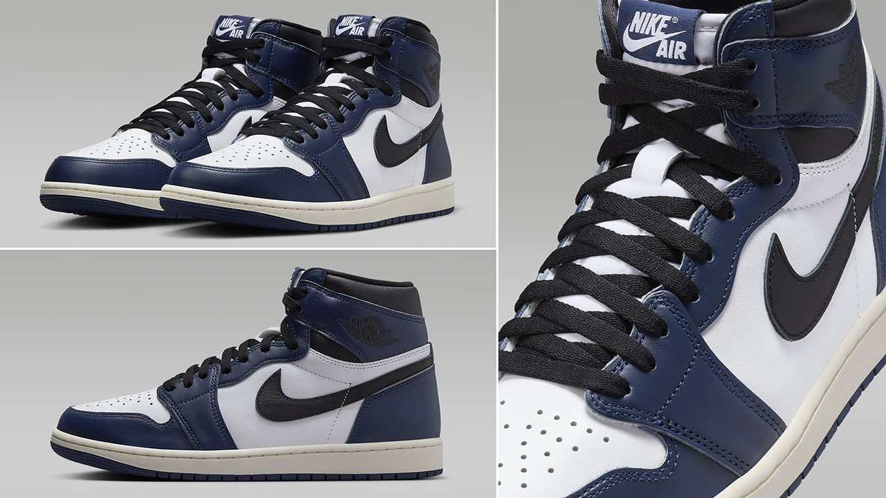 Air Jordan 1 High OG Retro Midnight Navy Sneakers