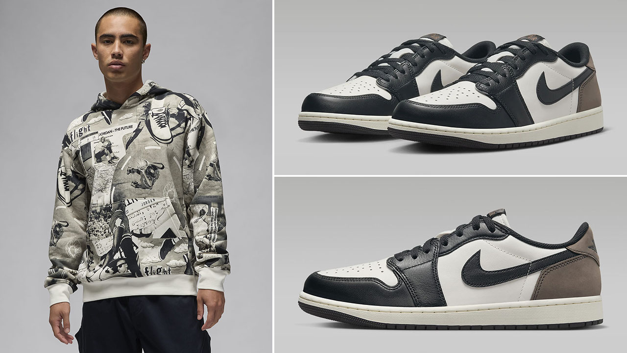 Air Jordan 1 Low Mocha Hoodie to Match Shoes