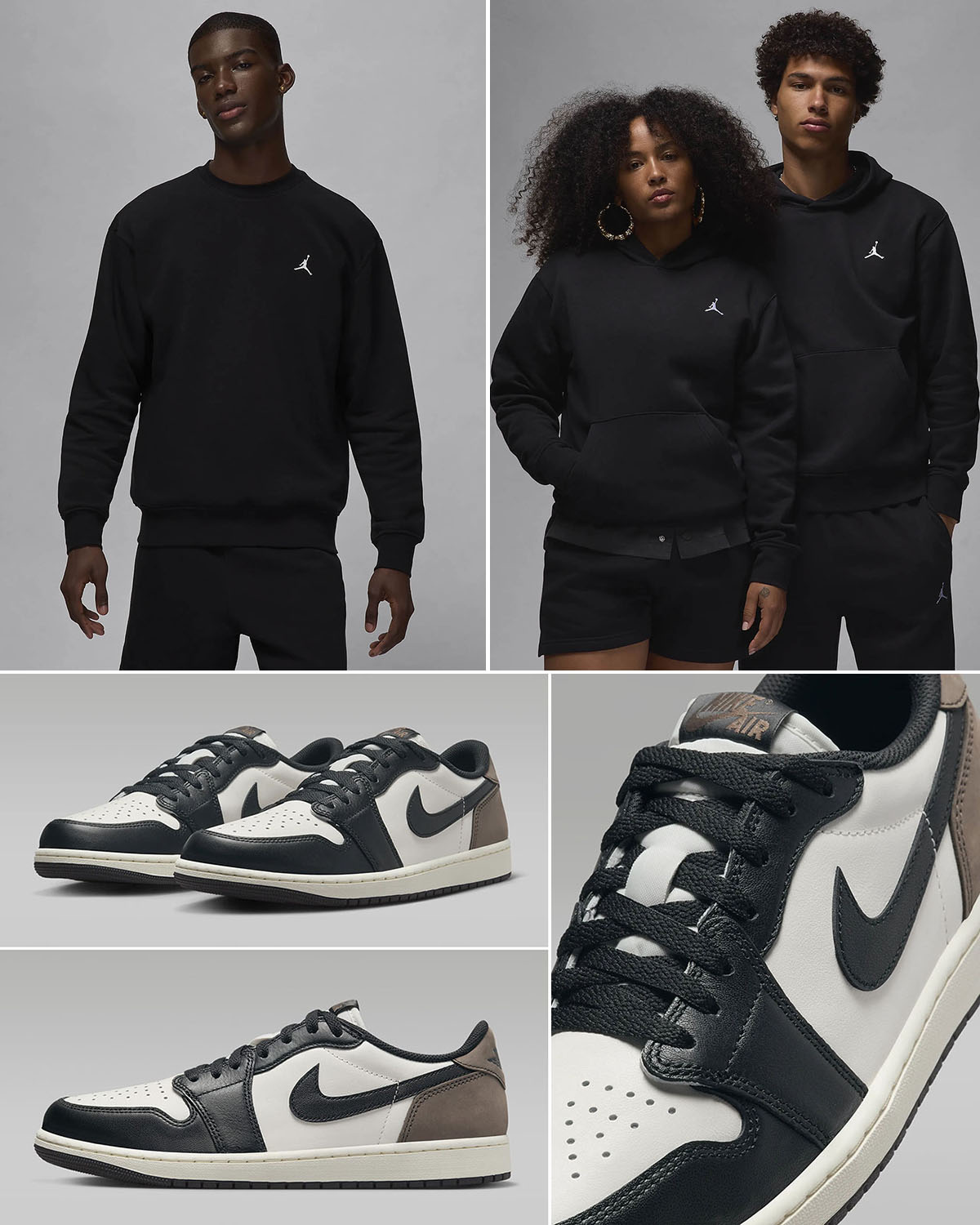 Air Jordan 1 Low OG Mocha Fleece Clothing to Match Sneakers