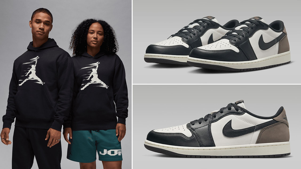 Air Jordan 1 Low OG Mocha Hoodie to Match Sneakers 1