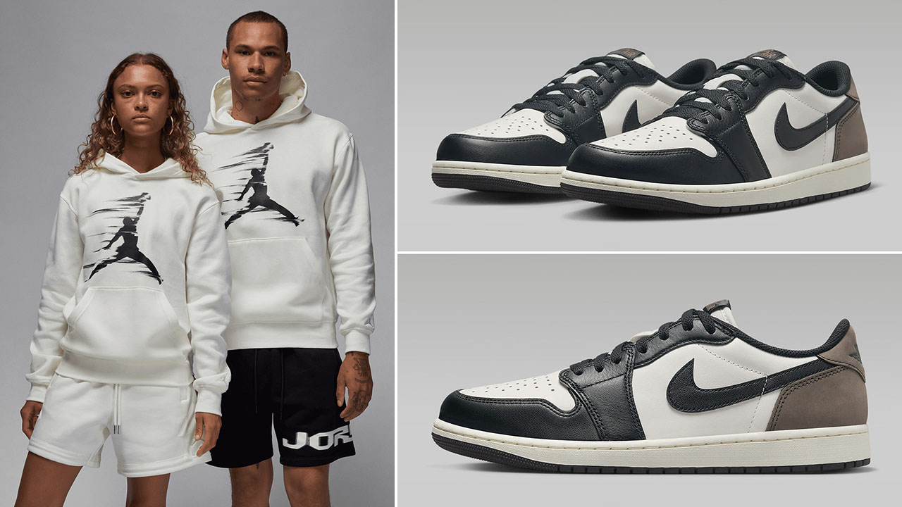 Air Jordan 1 Low OG Mocha Hoodie to Match Sneakers 2