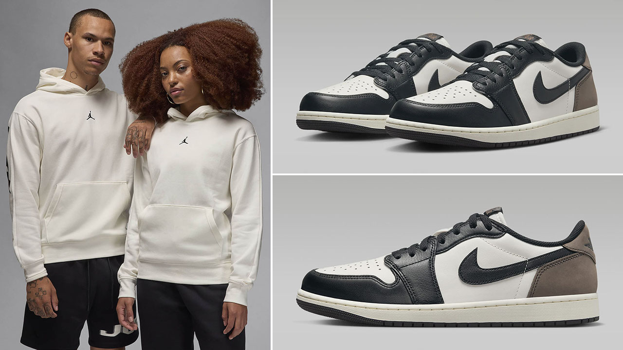 Air Jordan 1 Low OG Mocha Hoodie to Match Sneakers