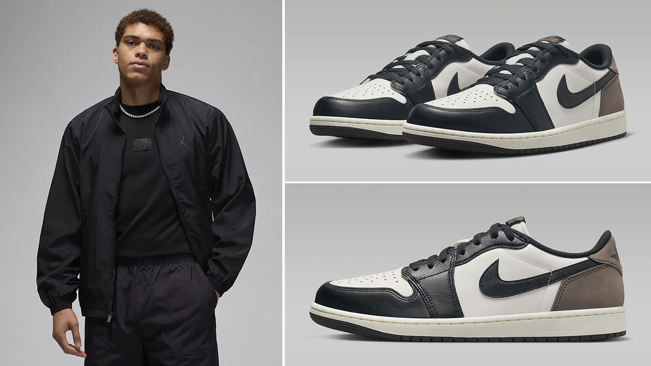 Air Jordan 1 Low OG Mocha Jacket to Match Sneakers