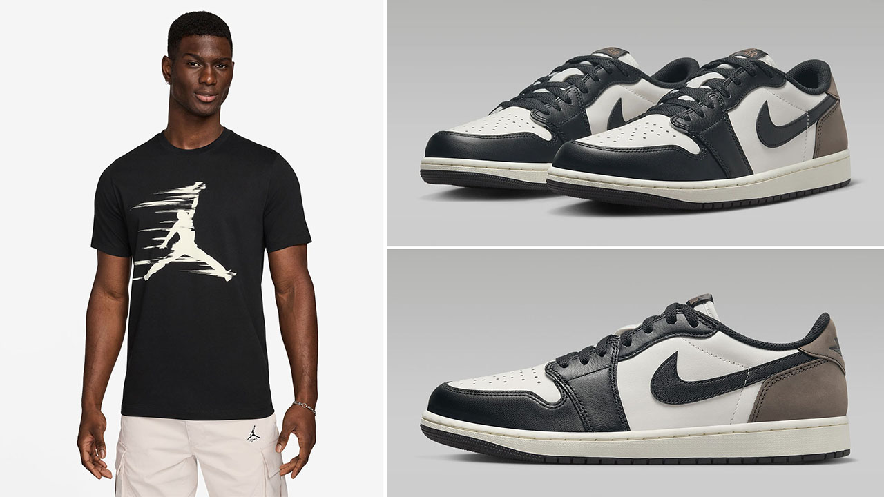 Air Jordan 1 Low OG Mocha Shirt to Match Sneakers