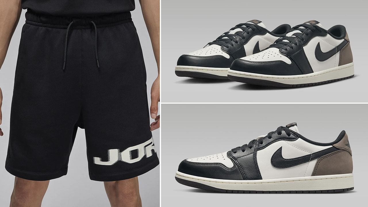 Air Jordan 1 Low OG Mocha Shorts to Match Sneakers