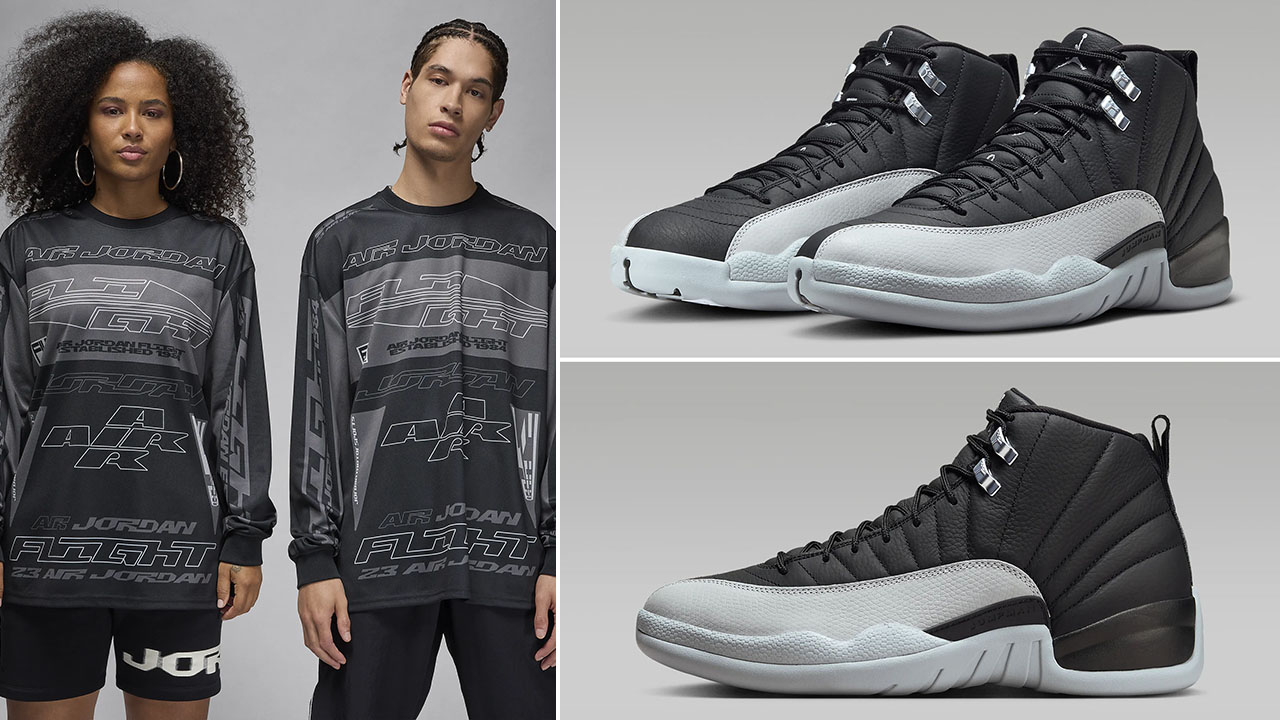 Air Jordan 12 Barons Long Sleeve Shirt to Match Sneakers