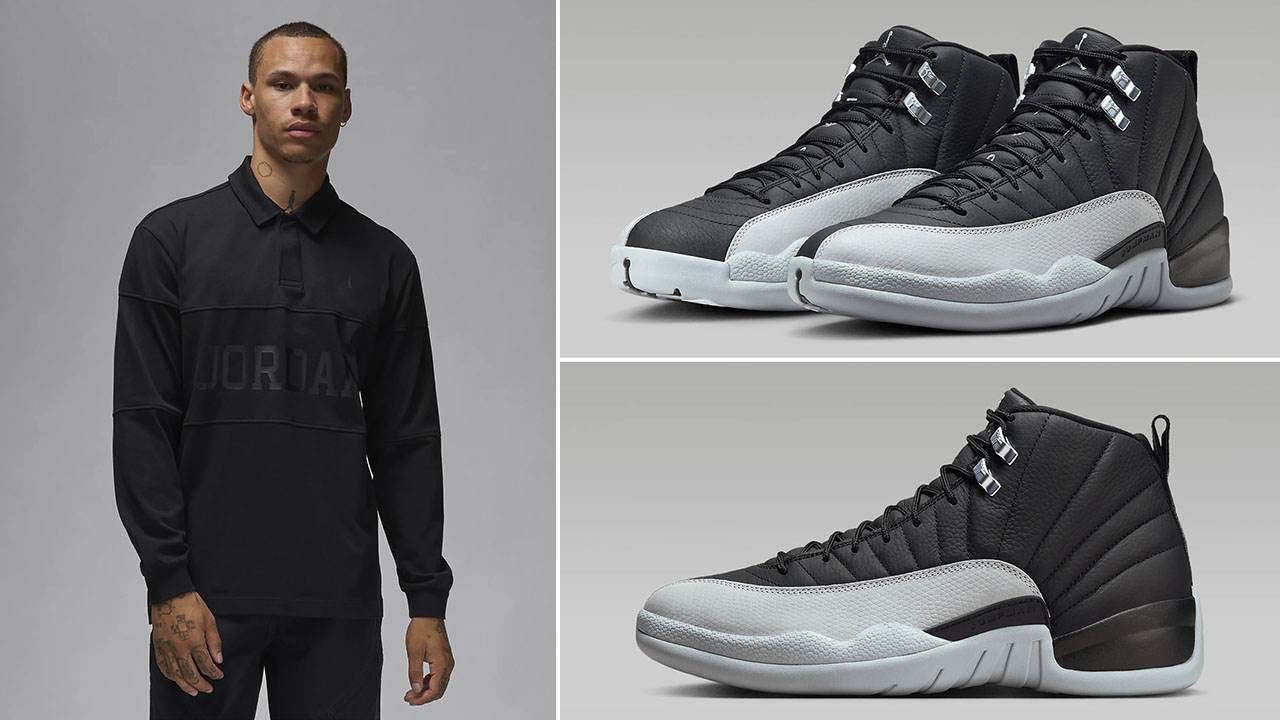 Air Jordan 12 Barons Rugby Polo Shirt to Match Sneakers