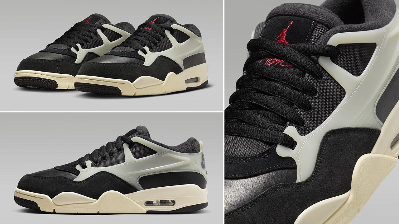 Air Jordan 4 RM Black Sail Coconut Milk Gym Red Release Date