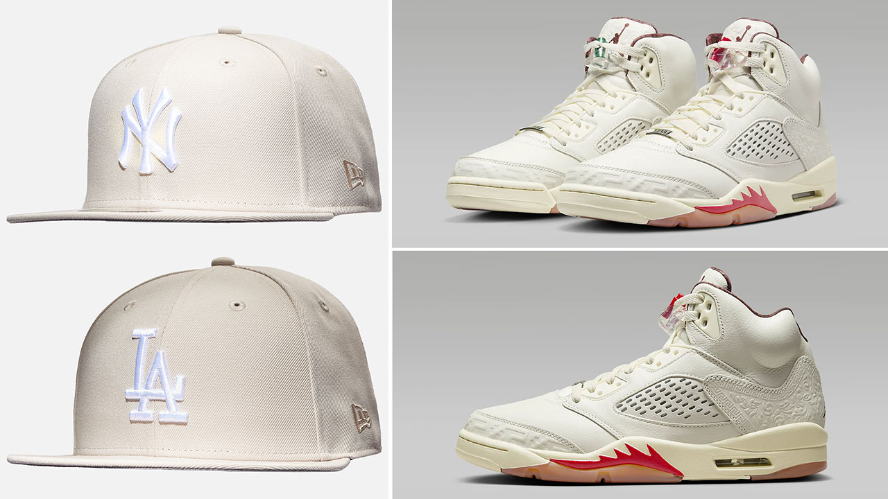 Air Jordan 5 El Grito Fitted Hats to Match Sneakers