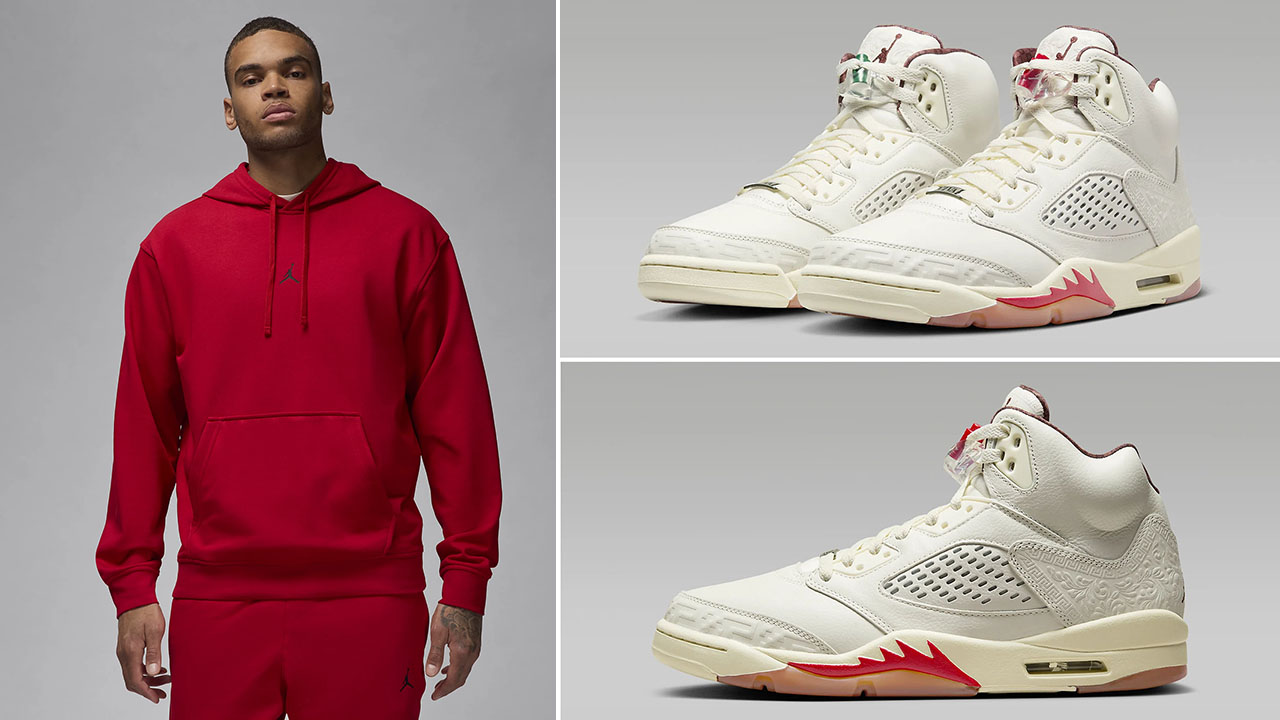 Air Jordan 5 El Grito Hoodie and Pants to Match Shoes