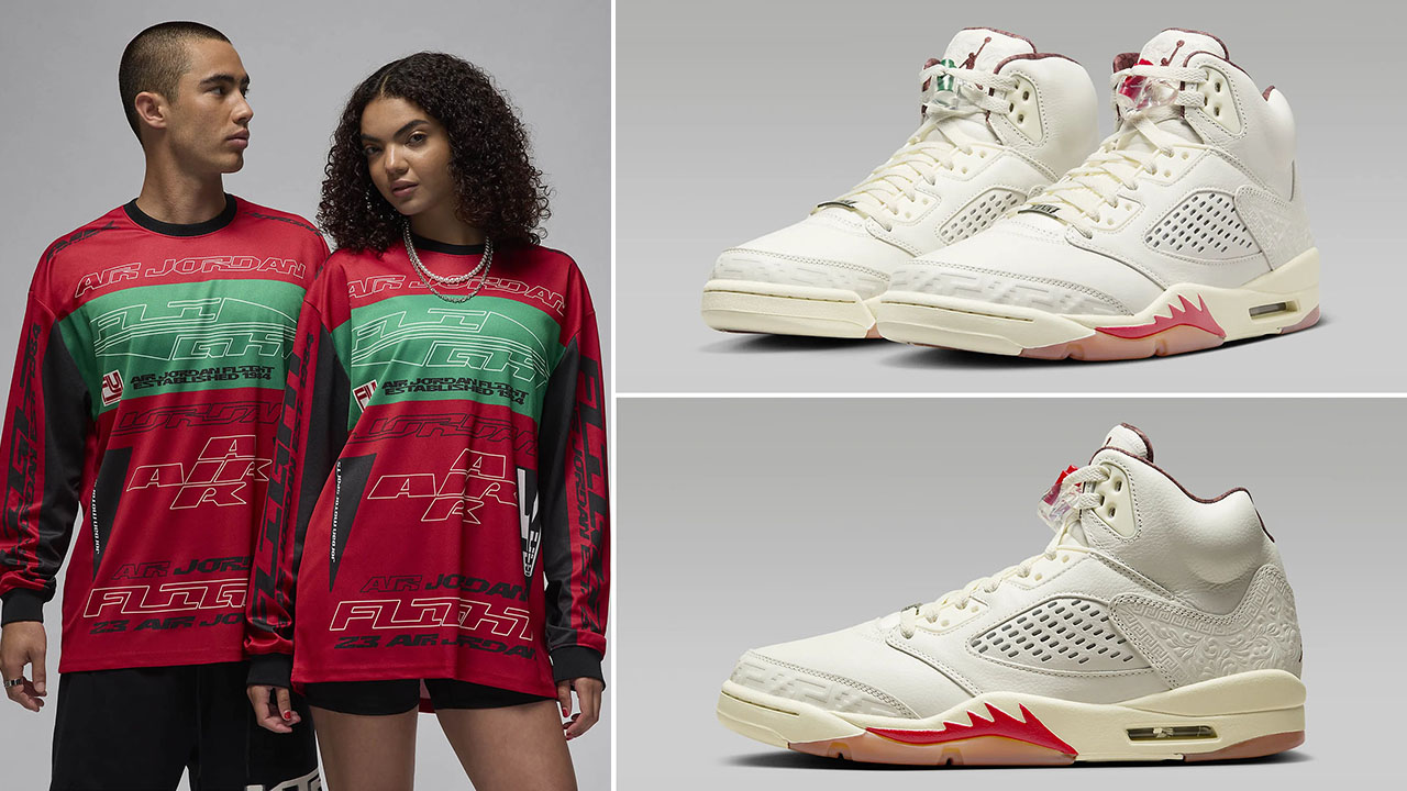 Air Jordan 5 El Grito Long Sleeve Shirt to Match Shoes