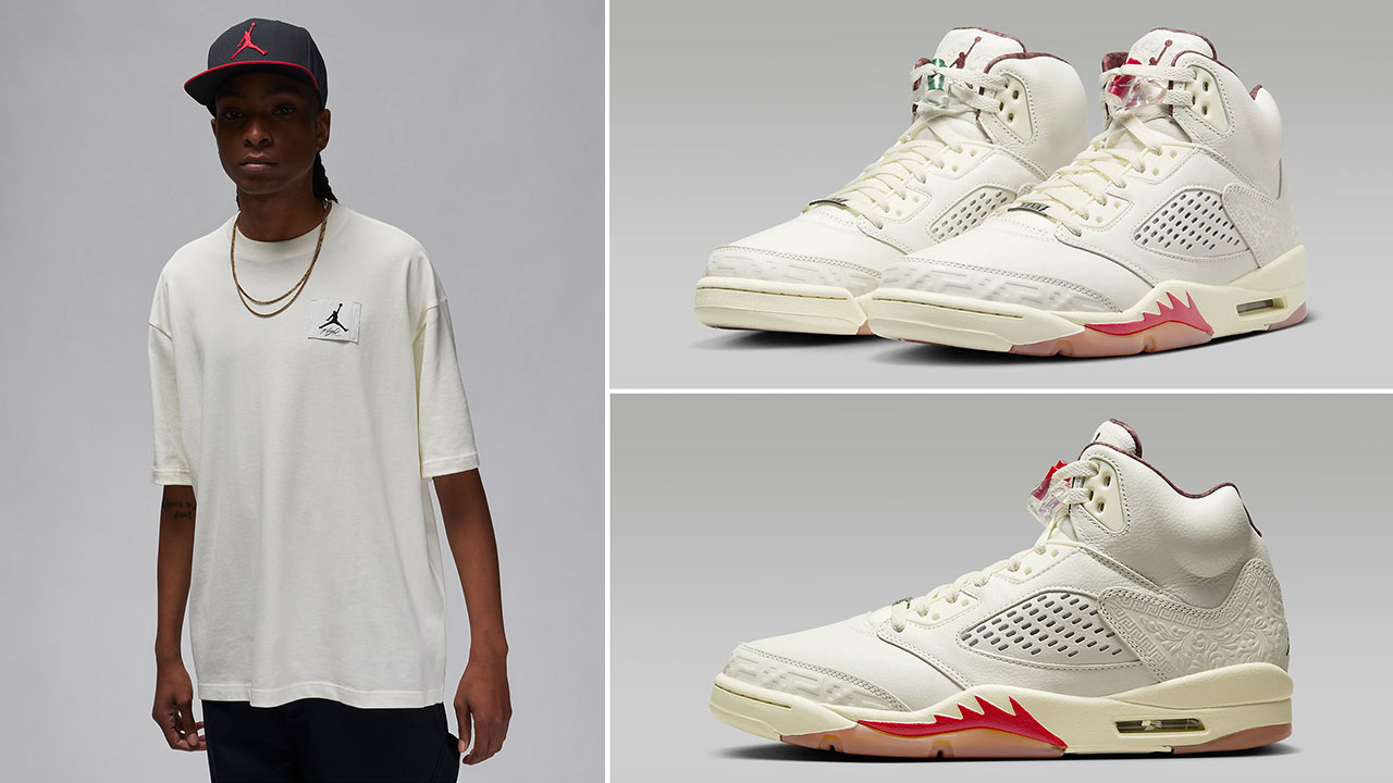 Air Jordan 5 El Grito Matching Shirt