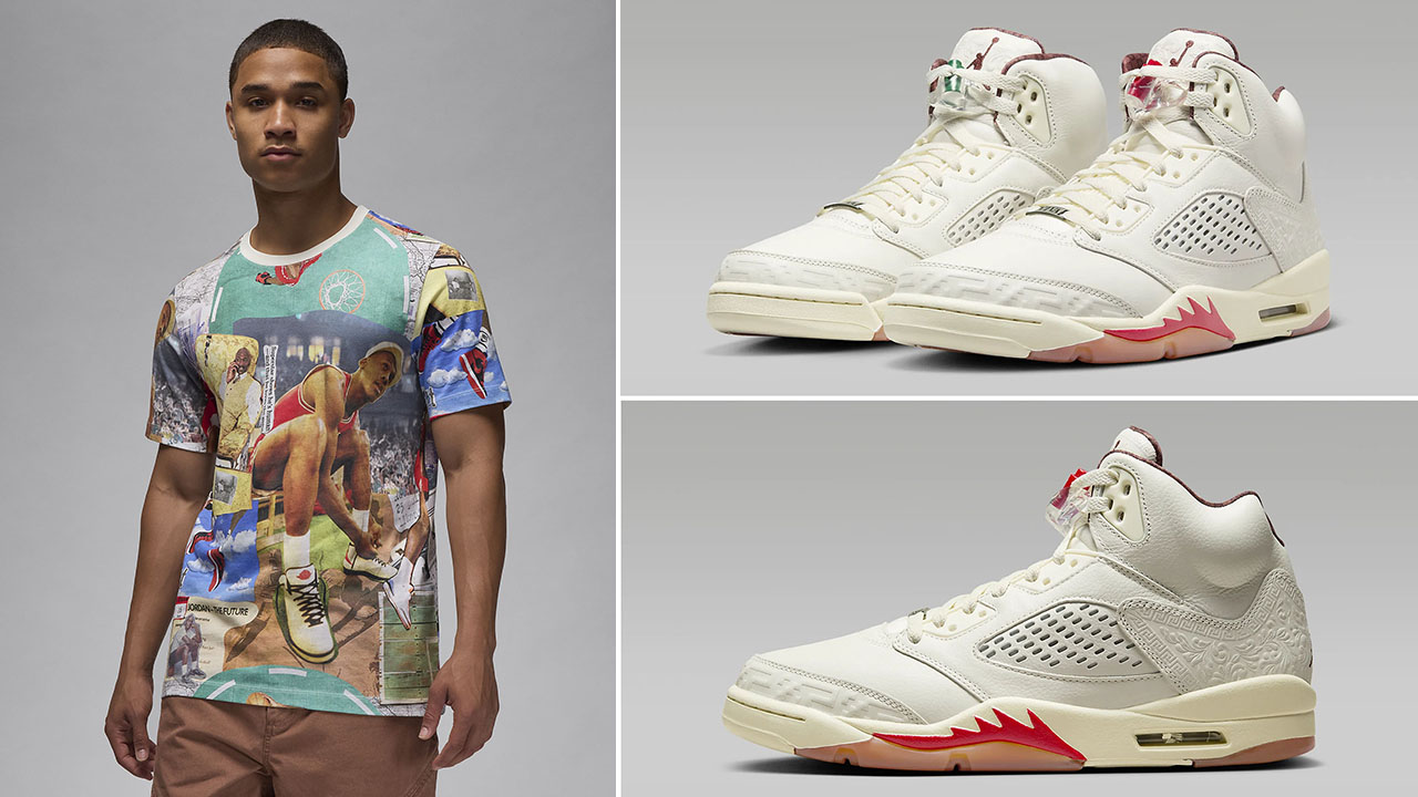 Air Jordan 5 El Grito Shirt to Match Sneakers