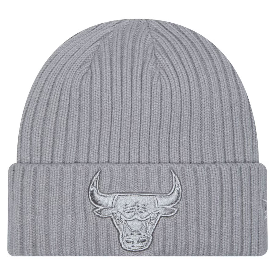 Chicago Bulls New Era Color Pack Cuffed Knit Hat Grey