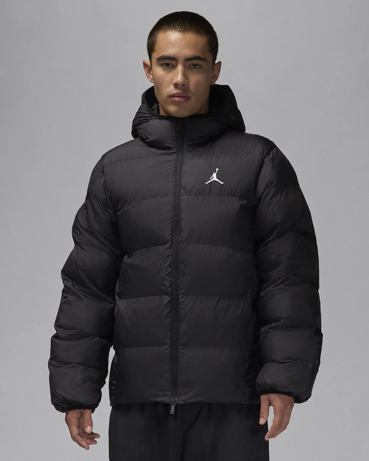 Jordan Brooklyn Puffer Jacket Black White 1