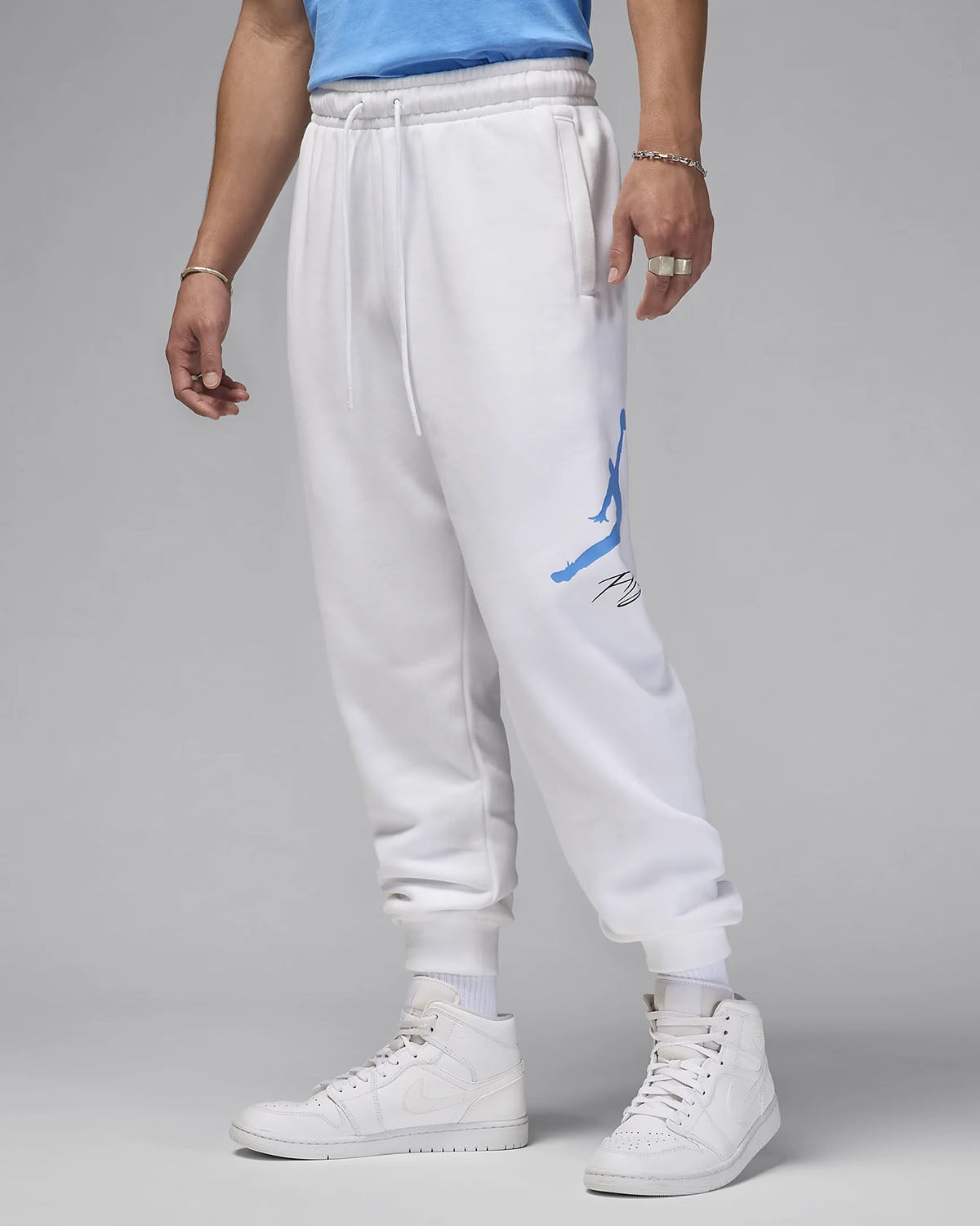 Jordan Essential Fleece Baseline Pants White Legend Blue 1