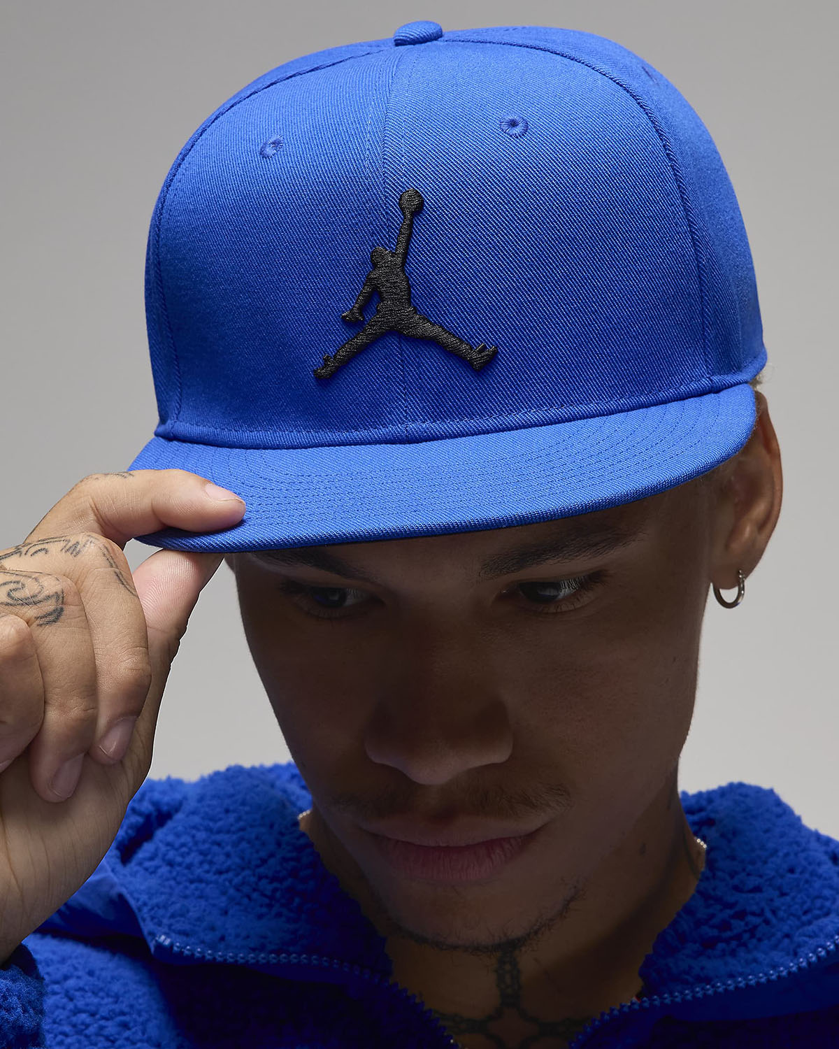 Jordan Jumpman Pro Snapback Hat Game Royal Black 2