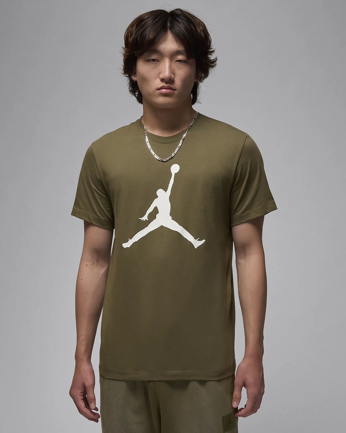 Jordan Jumpman T Shirt Medium Olive White 1