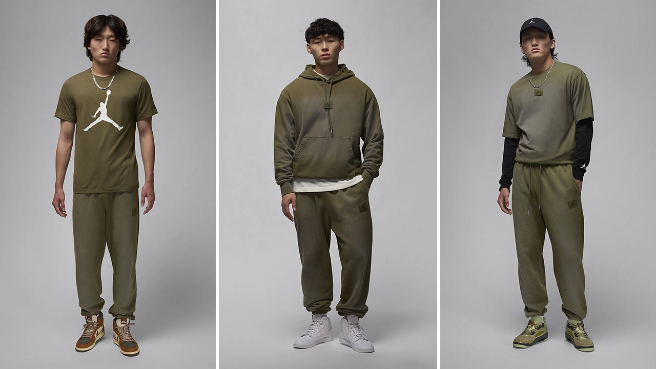 Jordan Medium Olive Clothing Sneakers Outfits