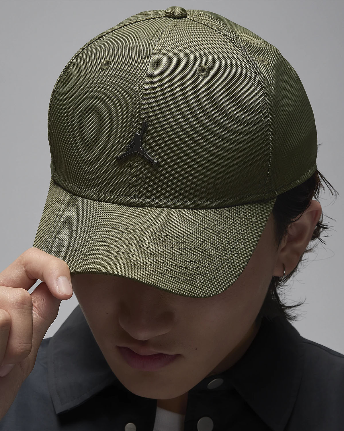 Jordan Rise Cap Adjustable Hat Medium Olive Gunmetal 2