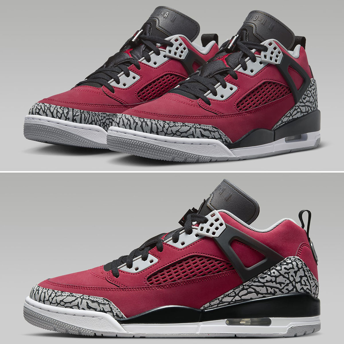 Jordan Spizike Low Gym Red Wolf Grey Black Shoes