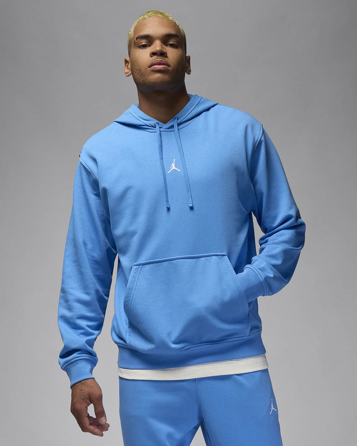 Jordan Sport Crossover Dri Fit Fleece Hoodie Legend Blue