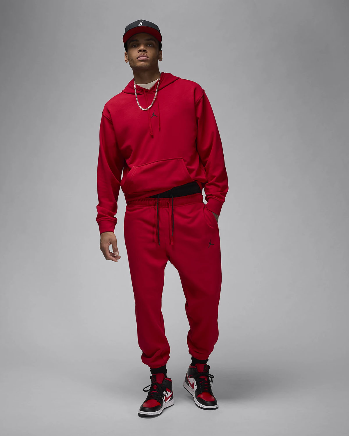 Jordan Sport Crossover Hoodie and Pants Gym Red