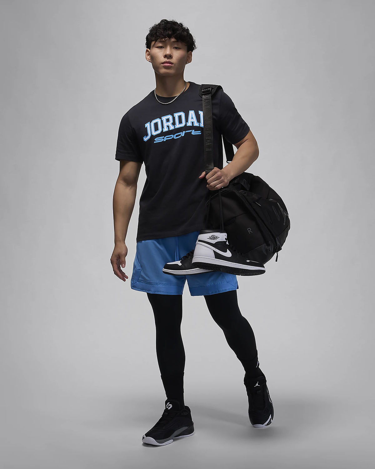 Jordan Sport T Shirt Black Legend Blue Sneaker Outfit